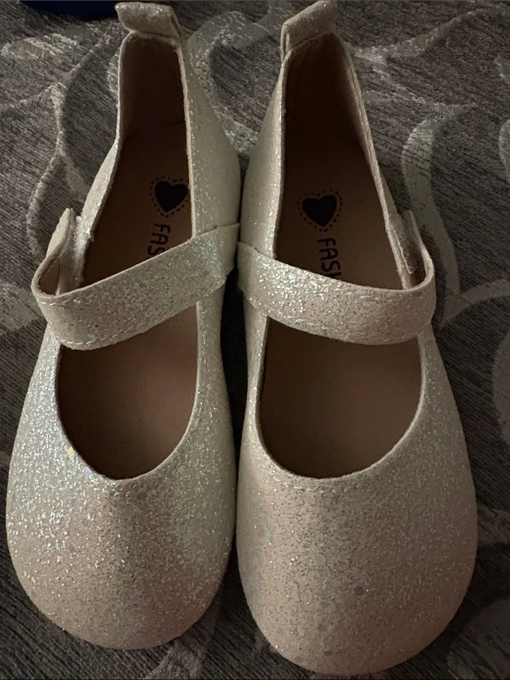 Girls' Glitter Mary Jane Shoes in Light Pink